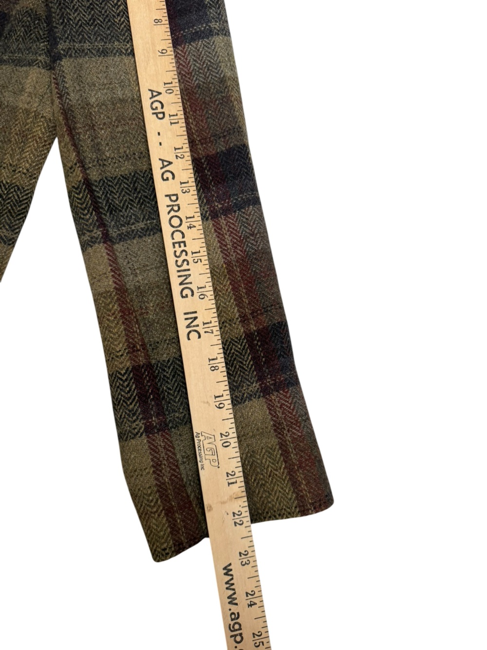 Vintage Eddie Bauer 100% Wool Plaid Blazer Jacket Small Dark Academia Equestrian - Picture 6 of 9